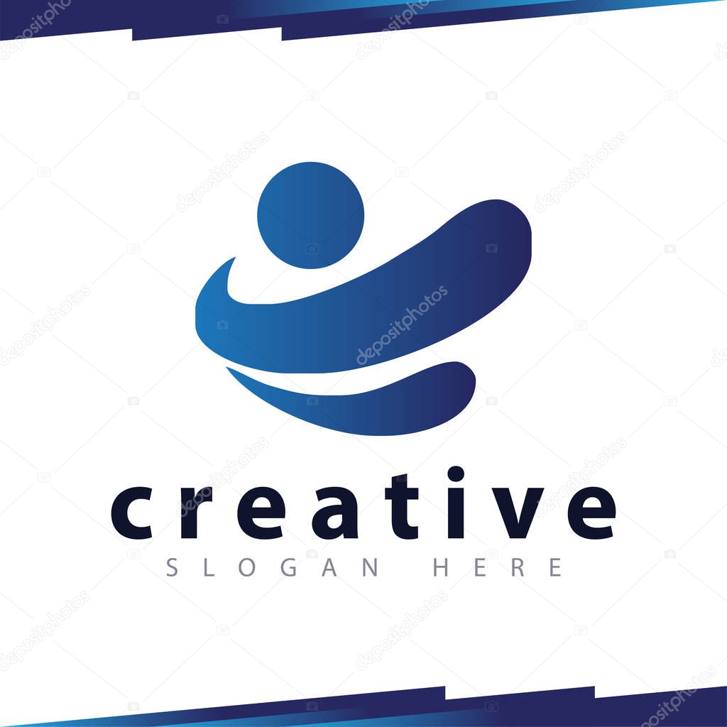 People Abstract Vector template