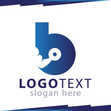 b harfi Fitness vektör şablonu