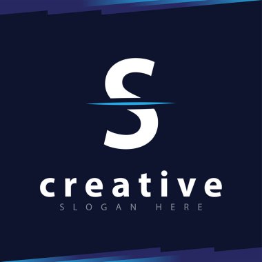 S harfi Logo vektör şablonu