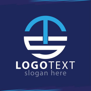 TS ilk mektup Logo vektör şablonu