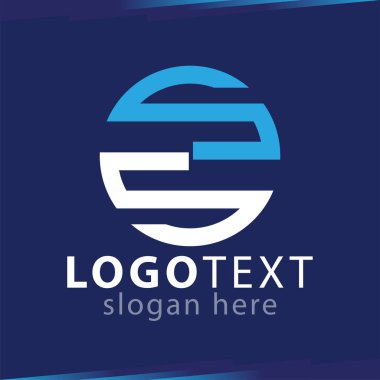 SS ilk mektup Logo vektör şablonu