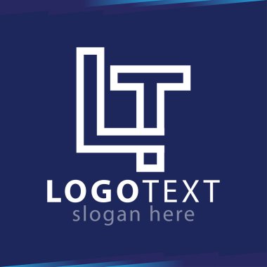 Lt ilk mektup Logo vektör şablonu