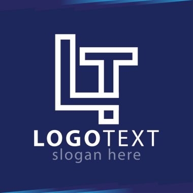 Lt ilk mektup Logo vektör şablonu