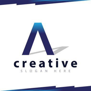 Bir harf ile gölge Logo şablonu