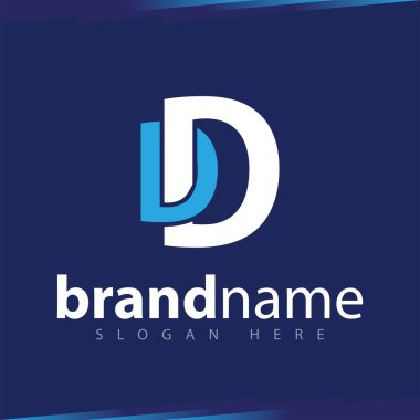 DD ilk mektup Logo vektör şablonu