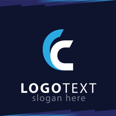 CC ilk mektup logo vektör şablonu