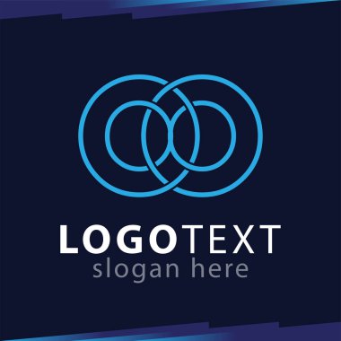 Oo ilk harfini hattı bağlayın Logo vektör şablonu