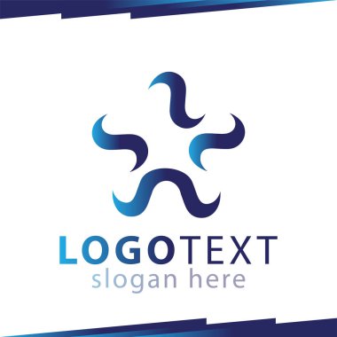 Soyut yıldız Logo şablonu