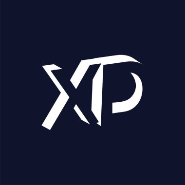 D ilk harf logo negatif boşluk vektör şablonundaki x