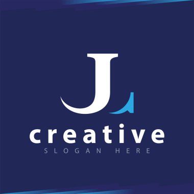 J L ilk mektup soyut Logo vektör şablonu