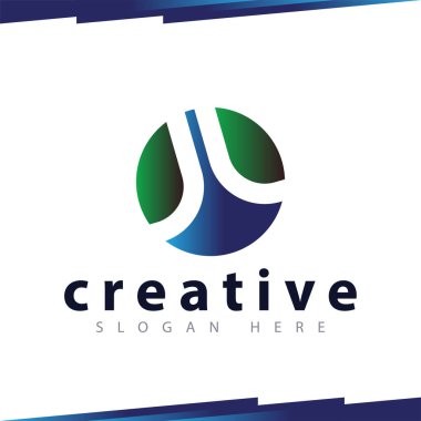 J L ilk mektup soyut Logo vektör şablonu