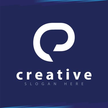 C P ilk mektup Logo vektör şablonu