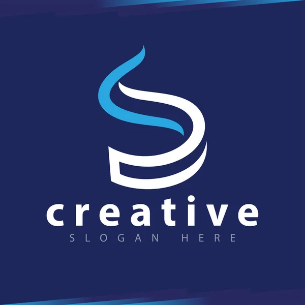 S Letter Line Art Logo — Stockvektor