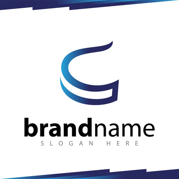 C abstracte briefsjabloon Logo — Stockvector