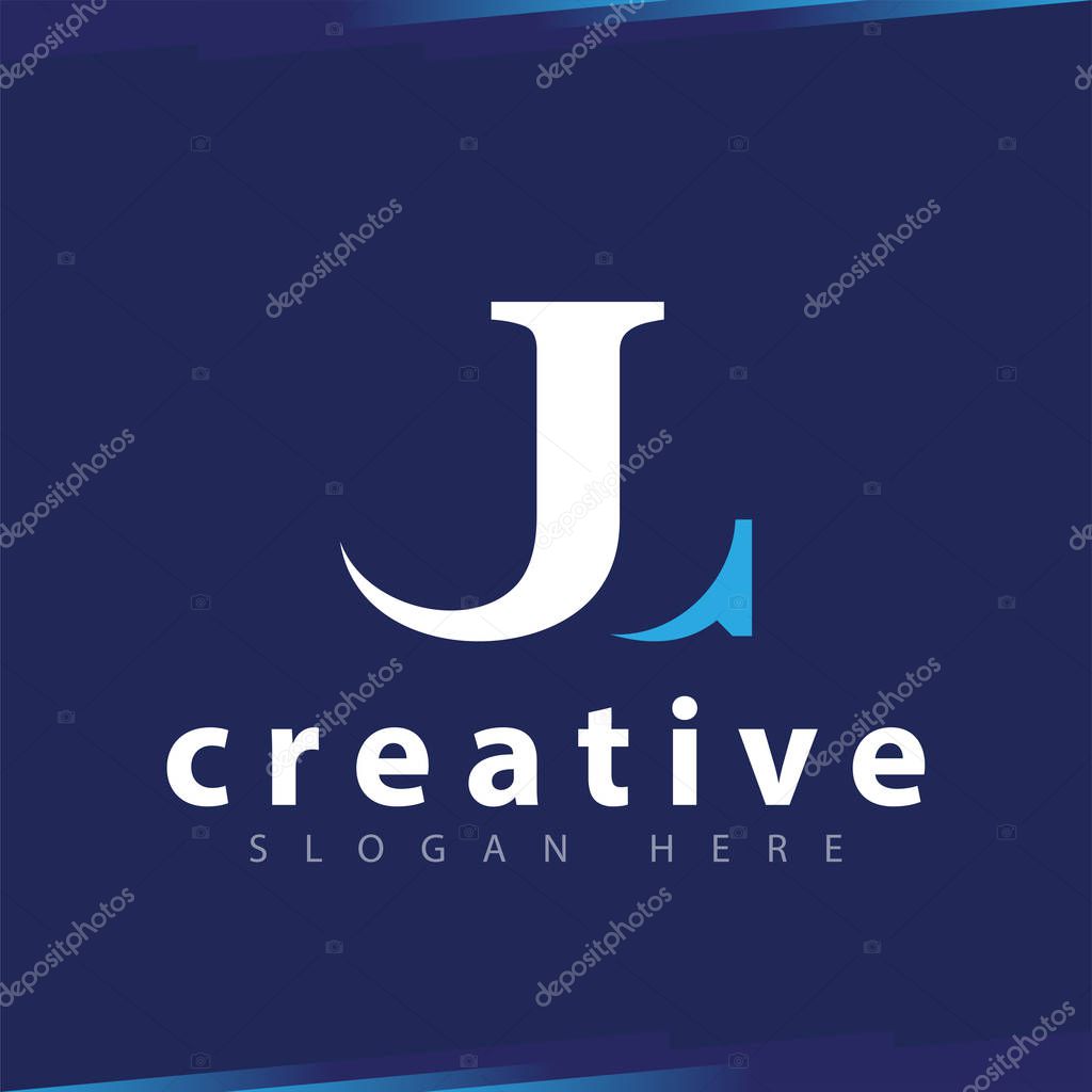 J L Initial Letter abstract Logo Vector Template