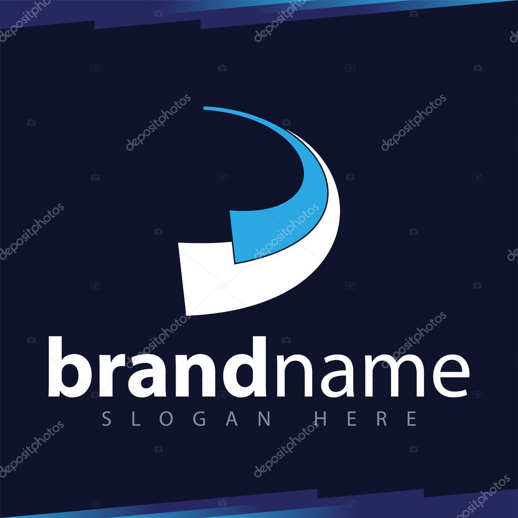 D Abstract Letter Logo Template