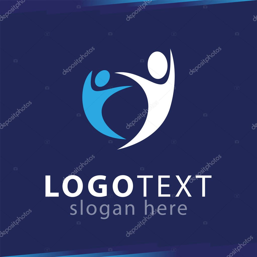 Two People logo template