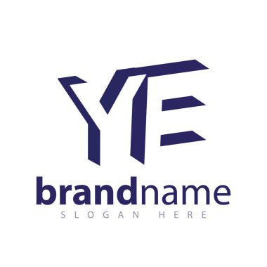 Siz ilk harfini negatif boşluk vektör şablonu logo