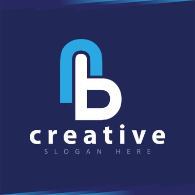 NB ilk harf Logo vektör şablonu