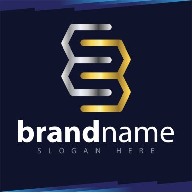 E B ilk harf Logo vektör şablonu