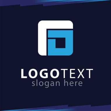 Fo ilk mektup Logo vektör şablonu