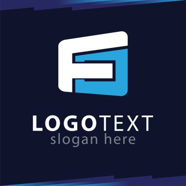 Fo ilk mektup Logo vektör şablonu