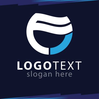 Fi ilk harf daire Logo vektör şablonu