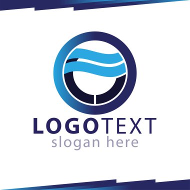 Fi ilk harf daire Logo vektör şablonu