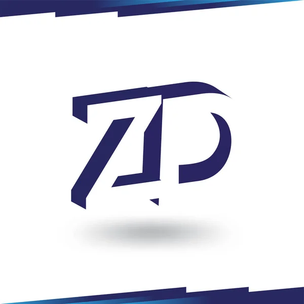 Логотип початкової літери Z D у від'ємному просторі Векторний шаблон — стоковий вектор