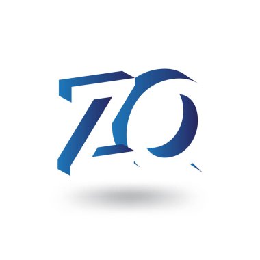 Negatif alan vektör şablon Z Q ilk harf logo