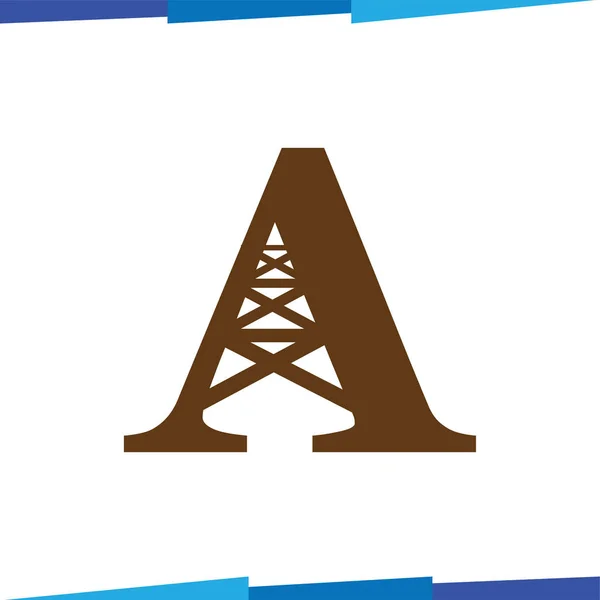 Eine Buchstabenturm-Logo-Vektorvorlage — Stockvektor
