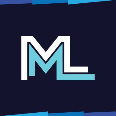 Ml İlk Harf Satırı Logo Vektörü