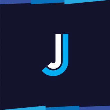 Jj İlk Harf Satırı Logo Vektörü