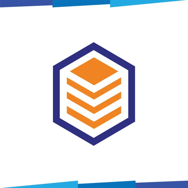 Plantilla de vector de logotipo de caja abstracta — Vector de stock