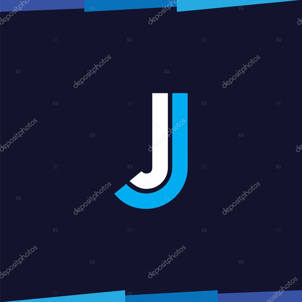 JJ Initial Letter Line Logo Vector
