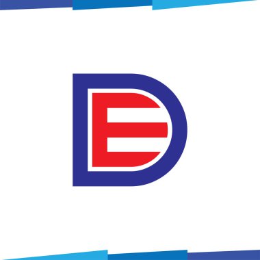 De Initial Letter Logo Simge Vektör şablonu
