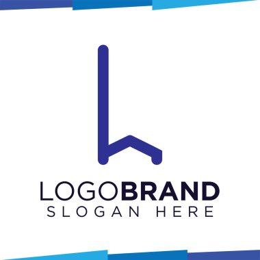 L Harfi altıgen Logo Simge Vektör şablonu, ev logosu