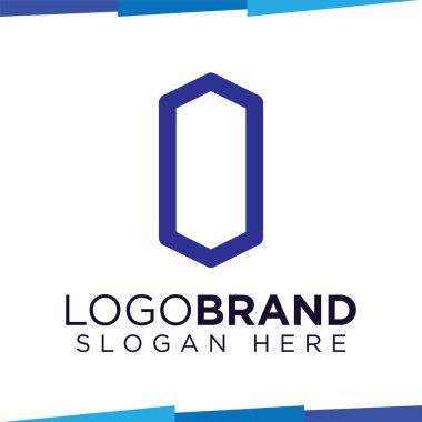 O Mektup altıgen Logo Simge Vektör şablonu, ev logosu