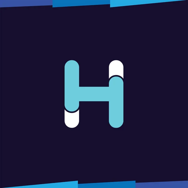 Шаблон иконки буквы H — стоковый вектор