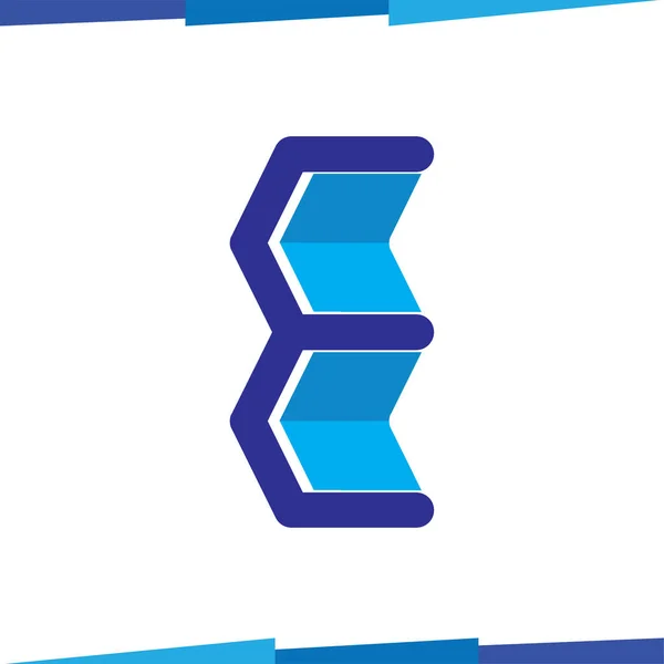 E Brief sechseckige Logo-Symbol-Vektorvorlage, Home-Logo — Stockvektor