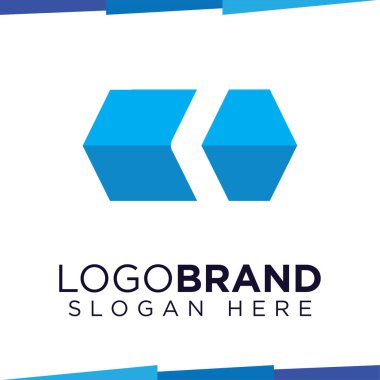 K Harfi Altıgen logo vektör şablonu