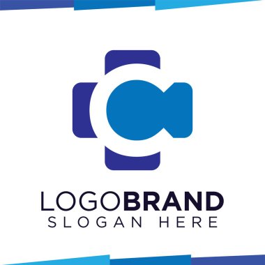 C İlk Harf Tıbbi logo şablonu çapraz