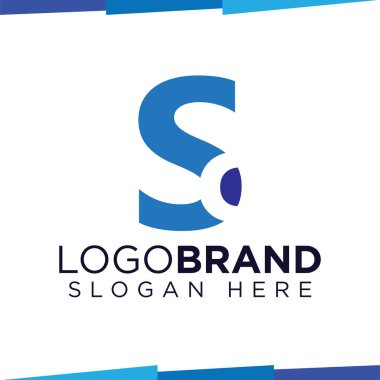 S harfi Logo vektör şablonu