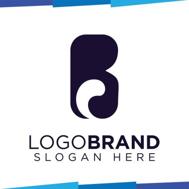 B Harfi logosu vektör şablonu