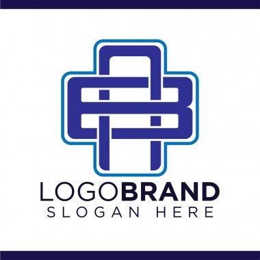 Çapraz tıbbi Logo vektörü ile Ab İlk Mektup