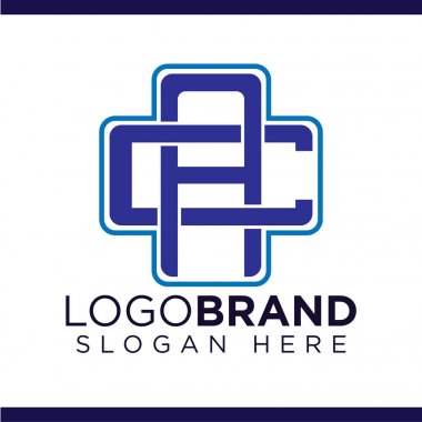 Cross tıbbi Logo vektörü ile Ac İlk Mektup