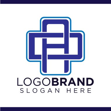 Çapraz tıbbi Logo vektörü ile Reklam İlk Mektup