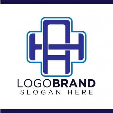 Çapraz tıbbi Logo vektörü ile Ah İlk Mektup