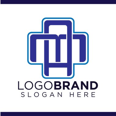 Çapraz tıbbi Logo vektörü ile İlk Mektup