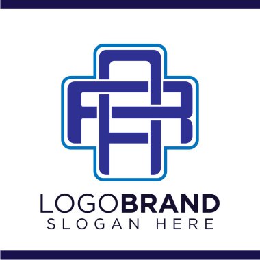 Çapraz tıbbi Logo vektörü ile Ar İlk Mektup